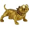 Signature Home Collection 16" Gold Spike Collared Standing Bulldog Statue